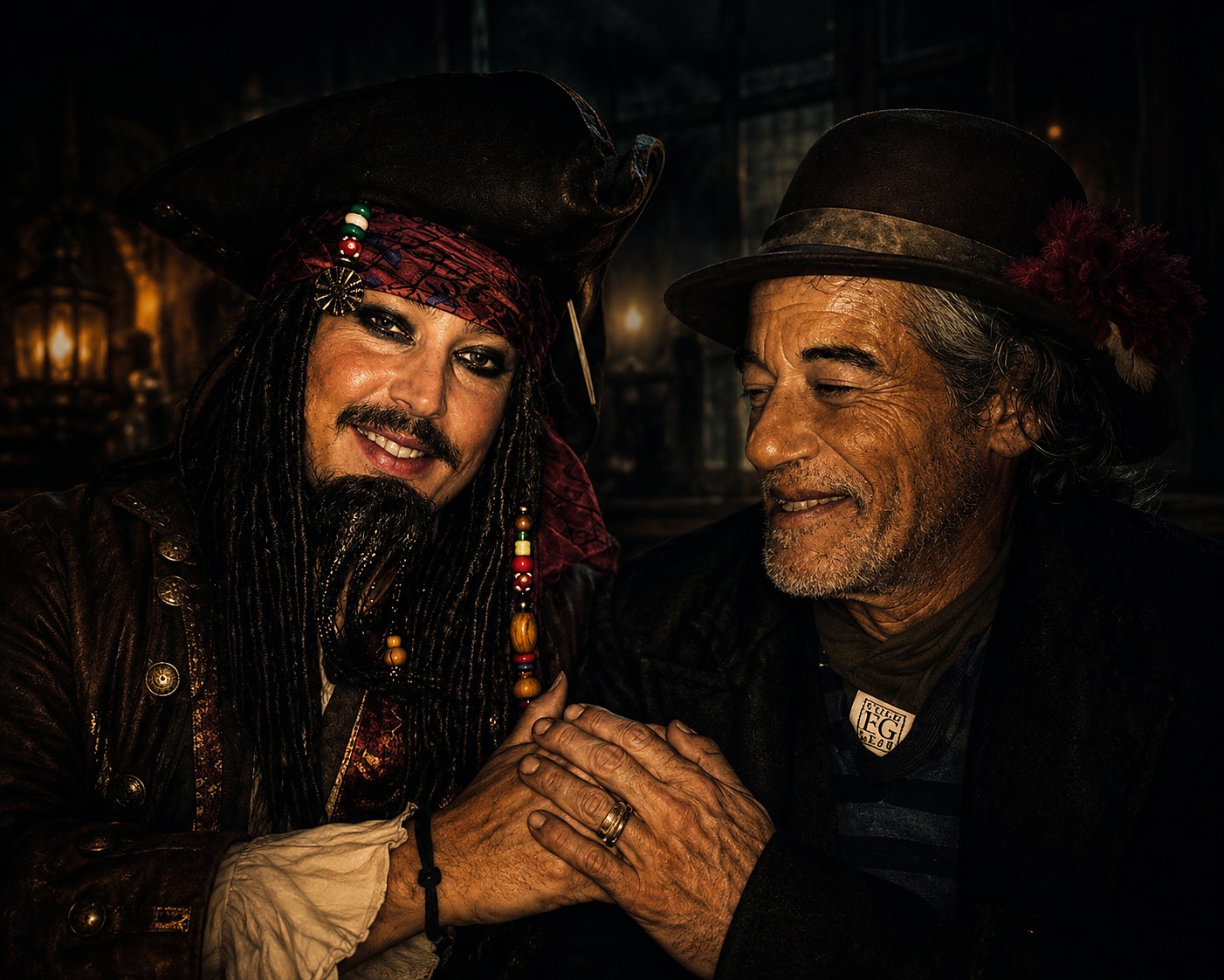 John C. Hockinson in pirate dress