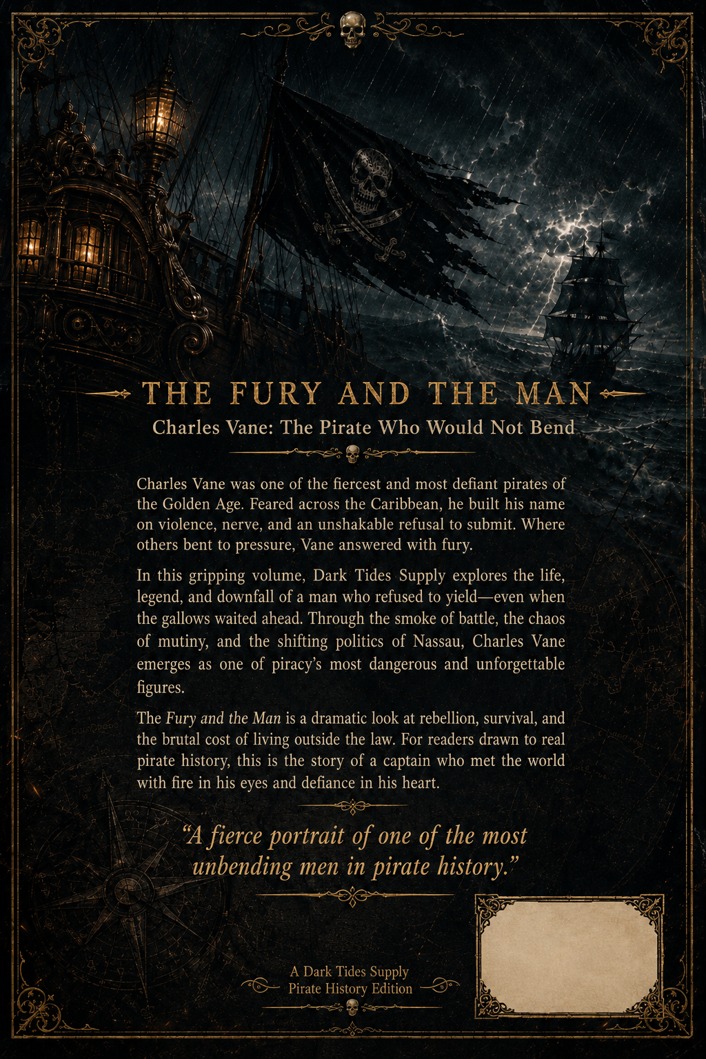 Back cover of Charles Vane: The Fury and the Man