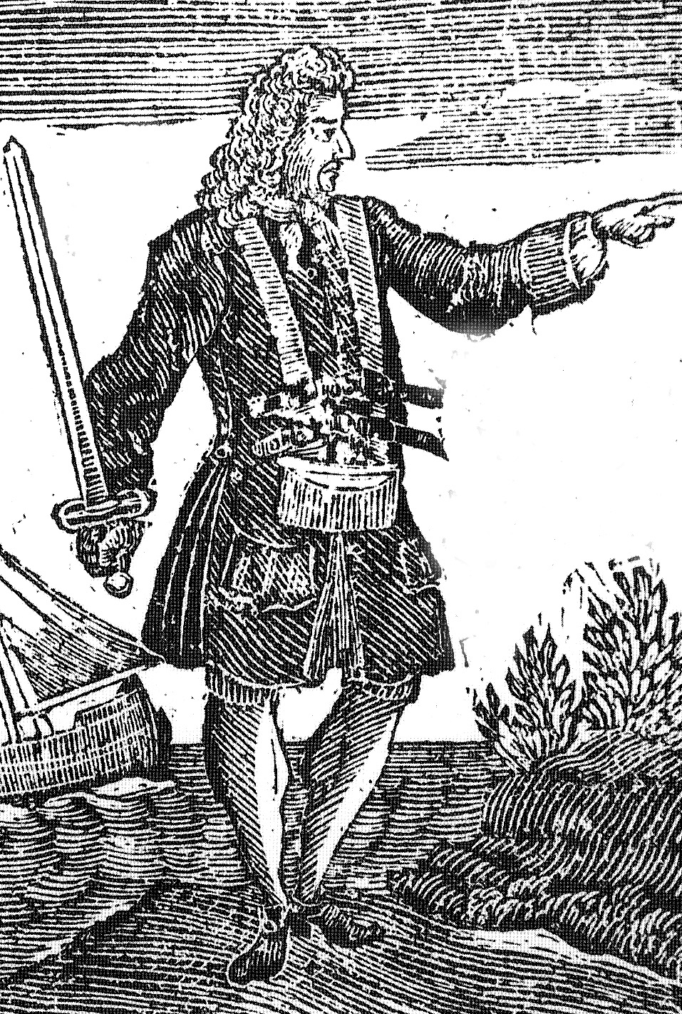 Early eighteenth-century engraving traditionally associated with Charles Vane
