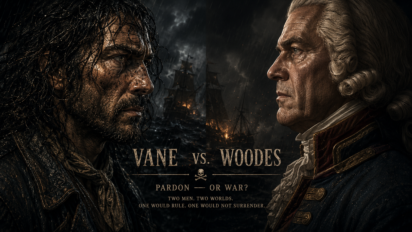 Artistic confrontation between Charles Vane and Woodes Rogers
