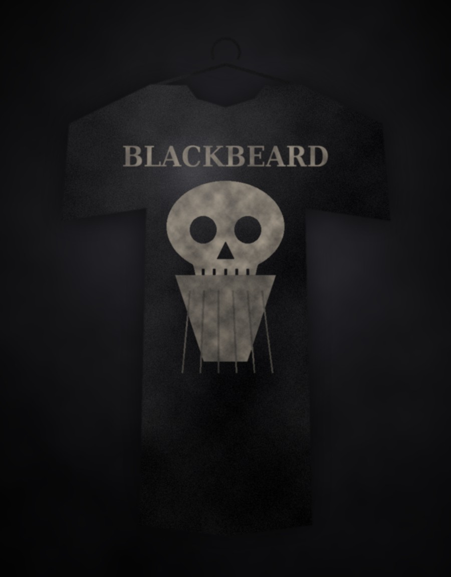 Blackbeard tee, washed black